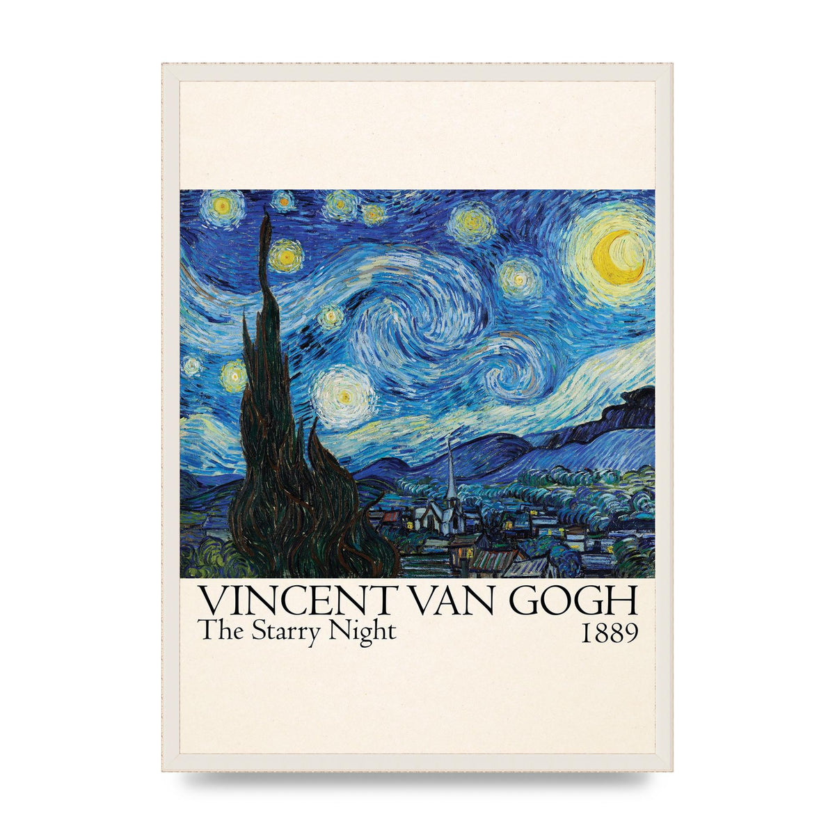 Vincent Van Gogh The Starry Night 1889 Art For The Home - A2 framed