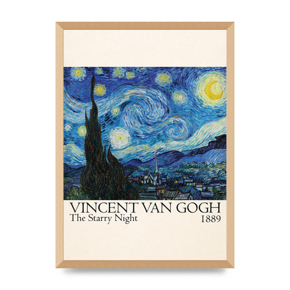 Vincent Van Gogh The Starry Night 1889 Art For The Home - A2 framed