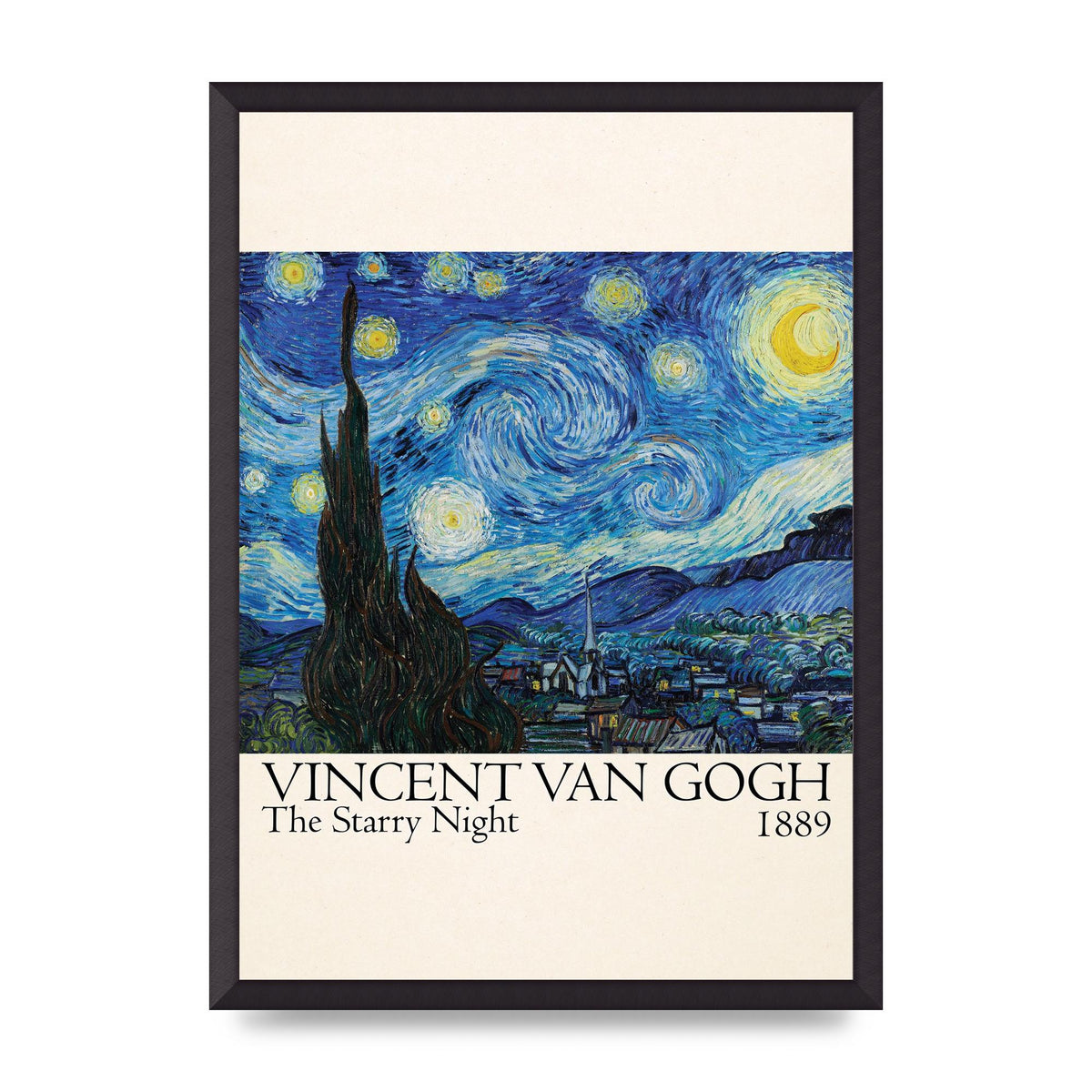 Vincent Van Gogh The Starry Night 1889 Art For The Home - A2 framed