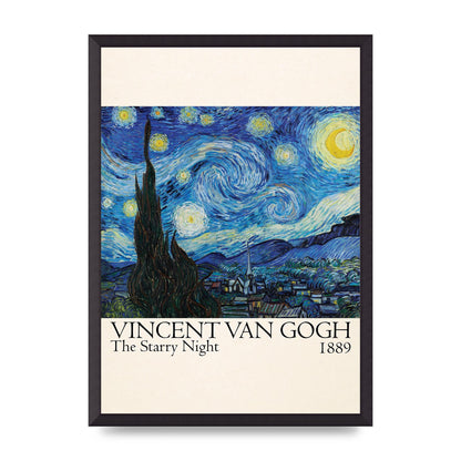 Vincent Van Gogh The Starry Night 1889 Art For The Home - A2 framed