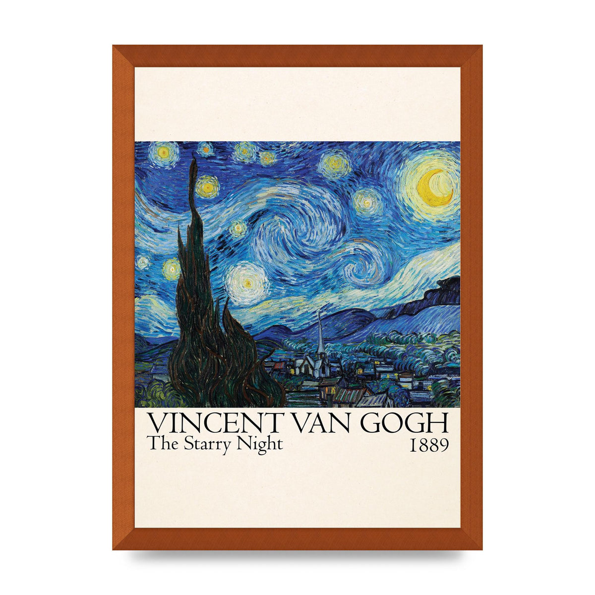 Vincent Van Gogh The Starry Night 1889 Art For The Home - A3 framed