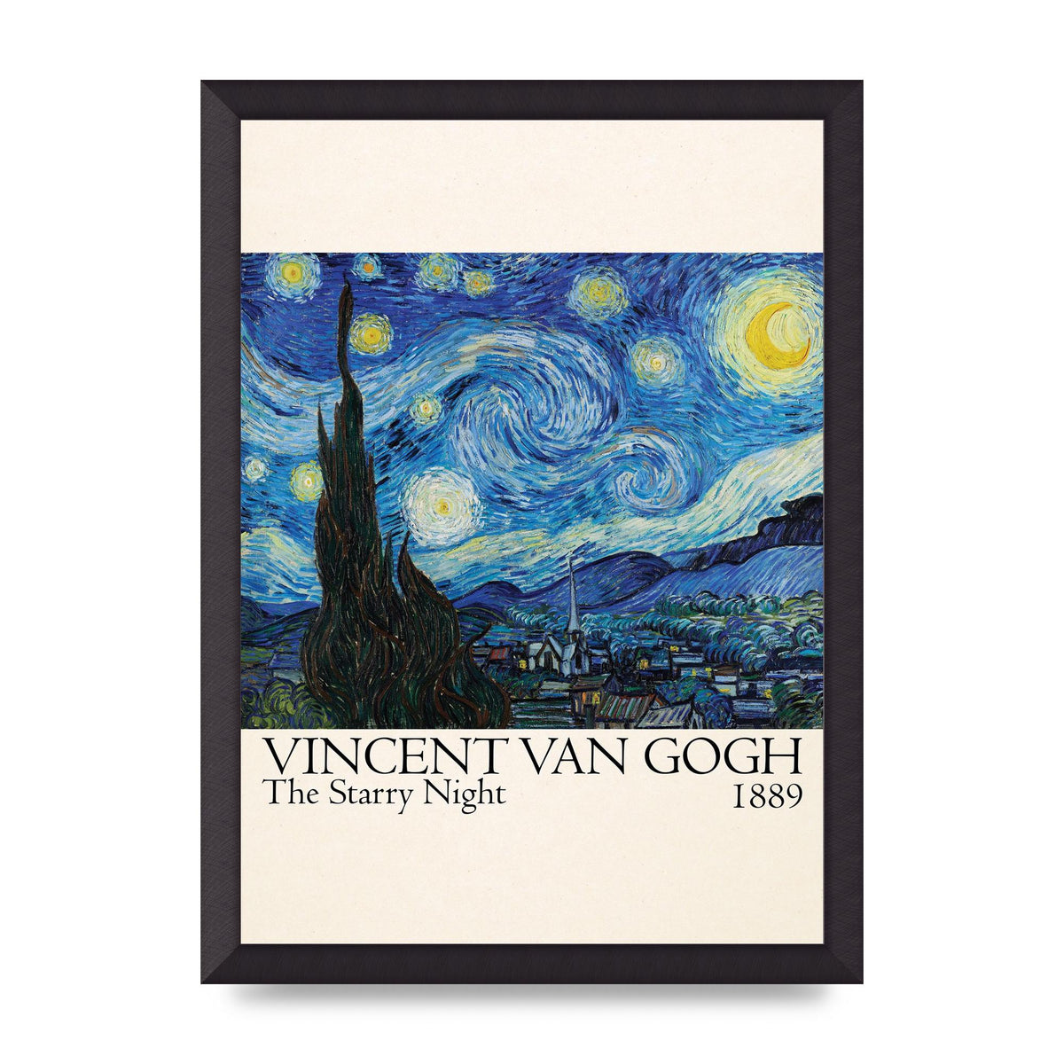 Vincent Van Gogh The Starry Night 1889 Art For The Home - A3 framed