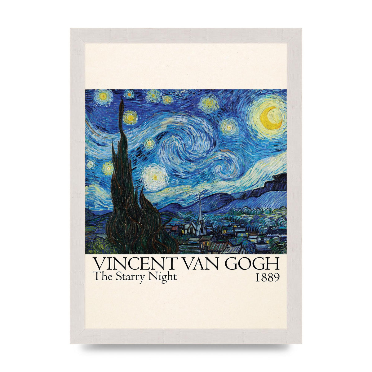 Vincent Van Gogh The Starry Night 1889 Art For The Home - A4 framed