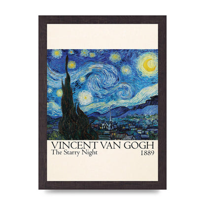 Vincent Van Gogh The Starry Night 1889 Art For The Home - A4 framed