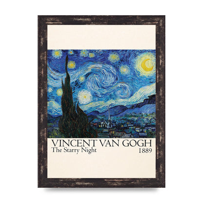 Vincent Van Gogh The Starry Night 1889 Art For The Home - A4 framed