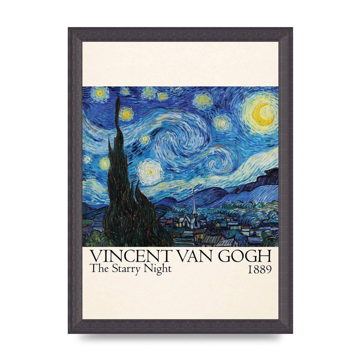 Vincent Van Gogh The Starry Night 1889 Art For The Home - A4 framed