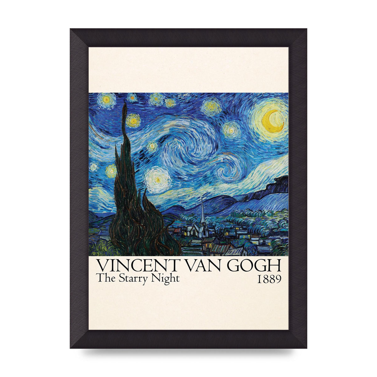Vincent Van Gogh The Starry Night 1889 Art For The Home - A4 framed