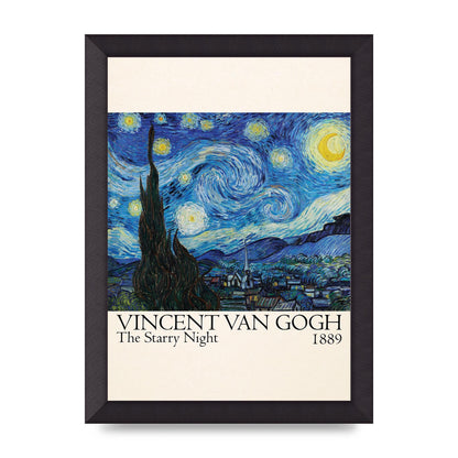 Vincent Van Gogh The Starry Night 1889 Art For The Home - A4 framed