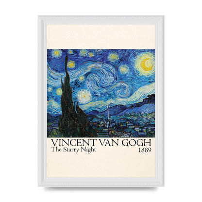 Vincent Van Gogh The Starry Night 1889 Art For The Home - A4 framed