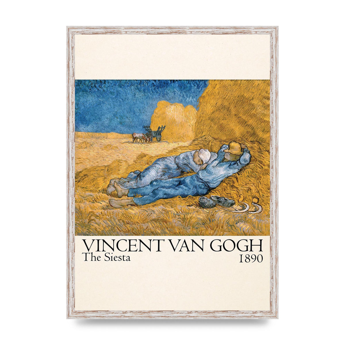 Vincent Van Gogh The Siesta 1890 Printed Poster - A2 framed