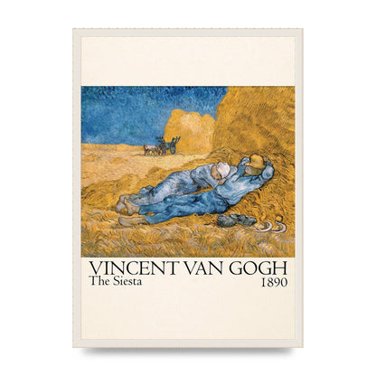 Vincent Van Gogh The Siesta 1890 Printed Poster - A2 framed