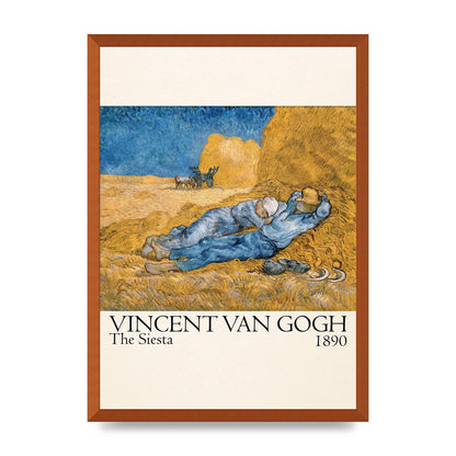 Vincent Van Gogh The Siesta 1890 Printed Poster - A2 framed