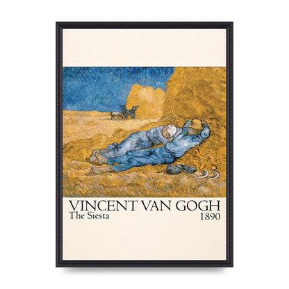 Vincent Van Gogh The Siesta 1890 Printed Poster - A2 framed