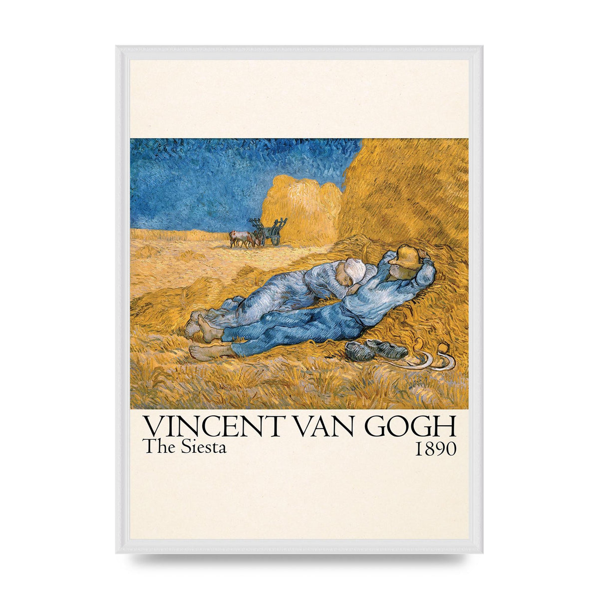Vincent Van Gogh The Siesta 1890 Printed Poster - A2 framed