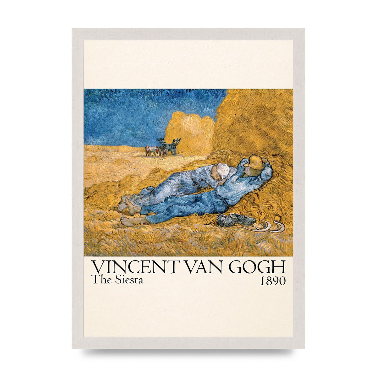 Vincent Van Gogh The Siesta 1890 Printed Poster - A3 framed