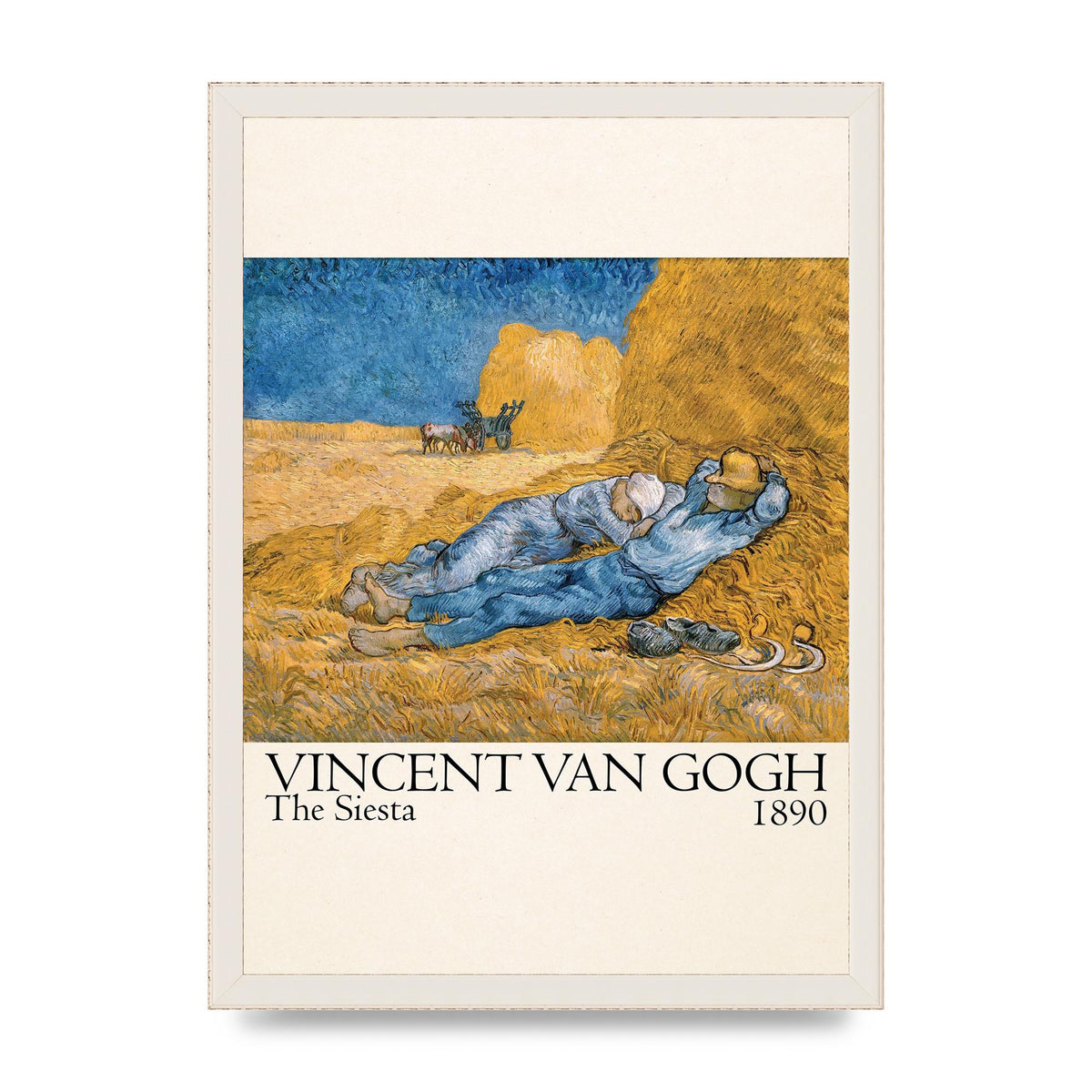 Vincent Van Gogh The Siesta 1890 Printed Poster - A3 framed
