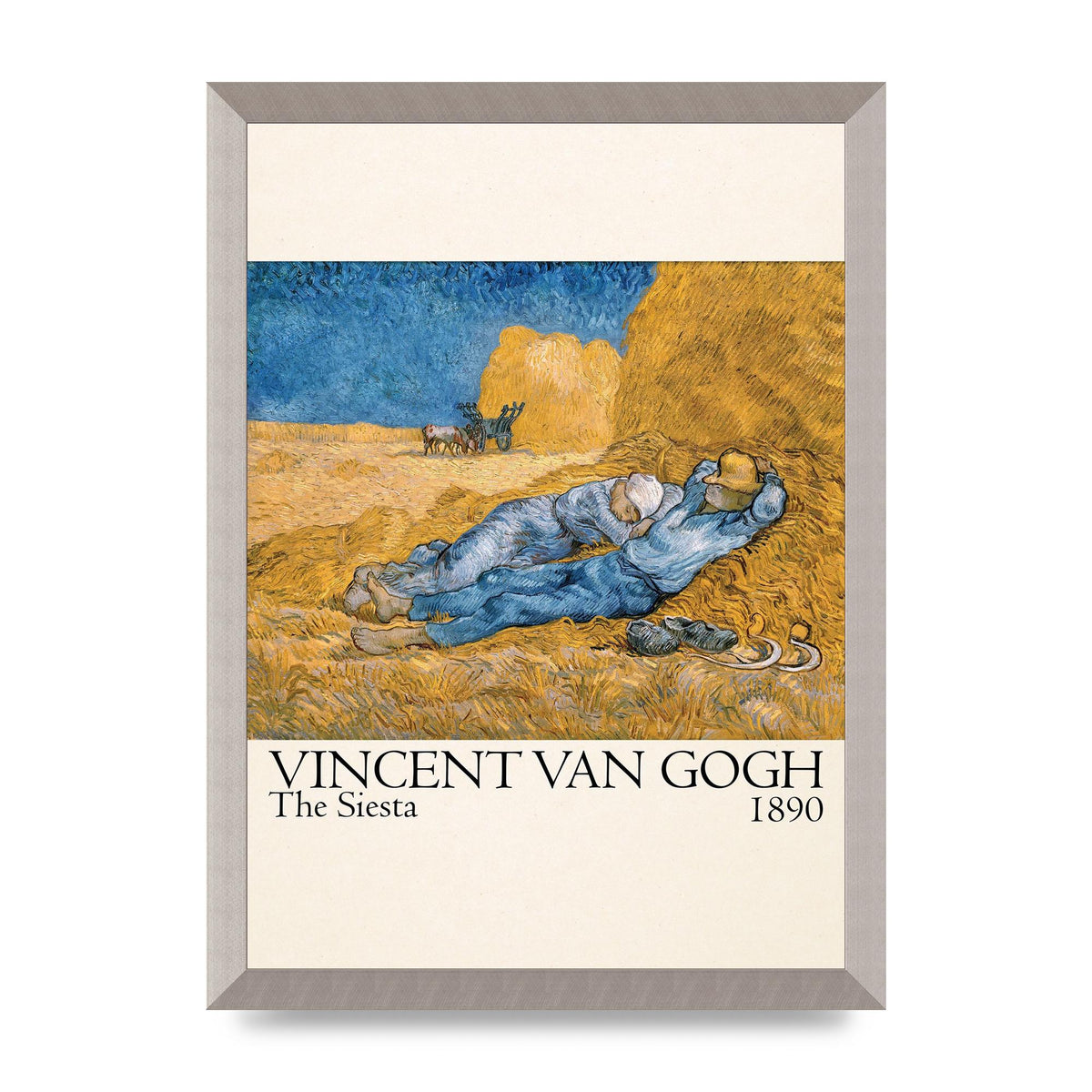 Vincent Van Gogh The Siesta 1890 Printed Poster - A3 framed