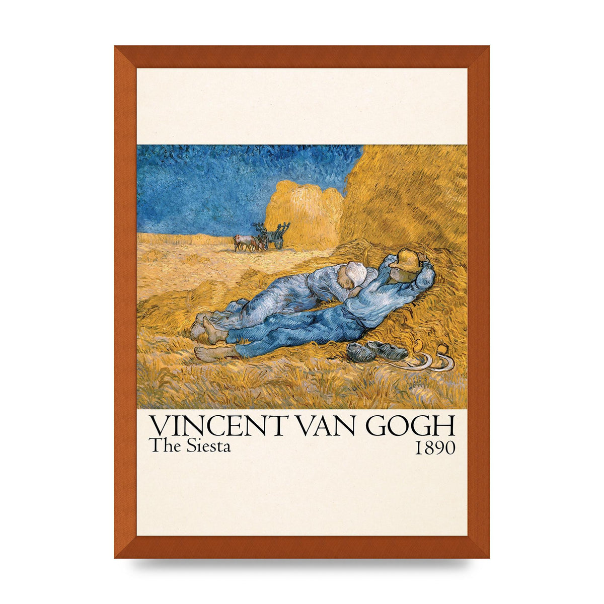 Vincent Van Gogh The Siesta 1890 Printed Poster - A3 framed