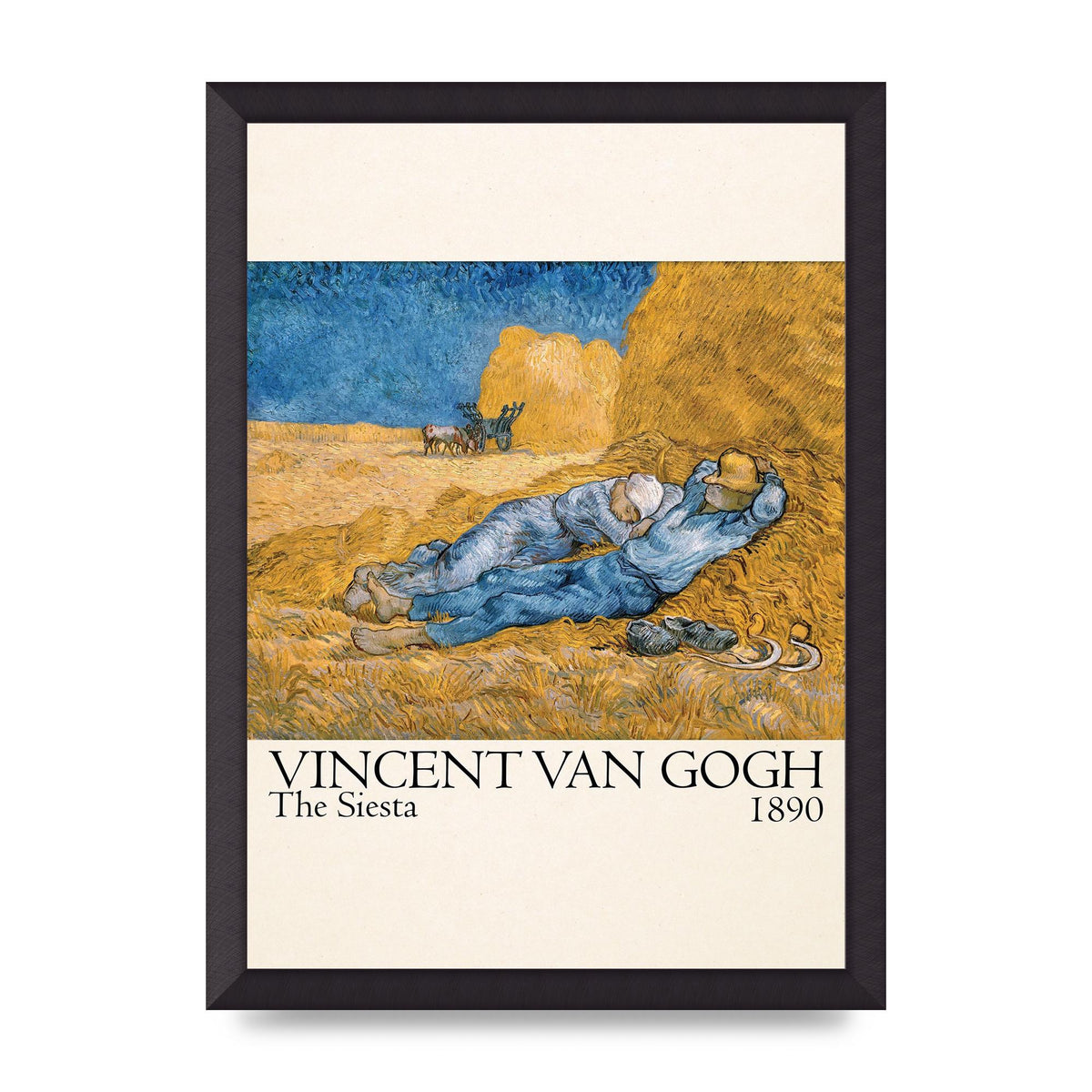 Vincent Van Gogh The Siesta 1890 Printed Poster - A3 framed