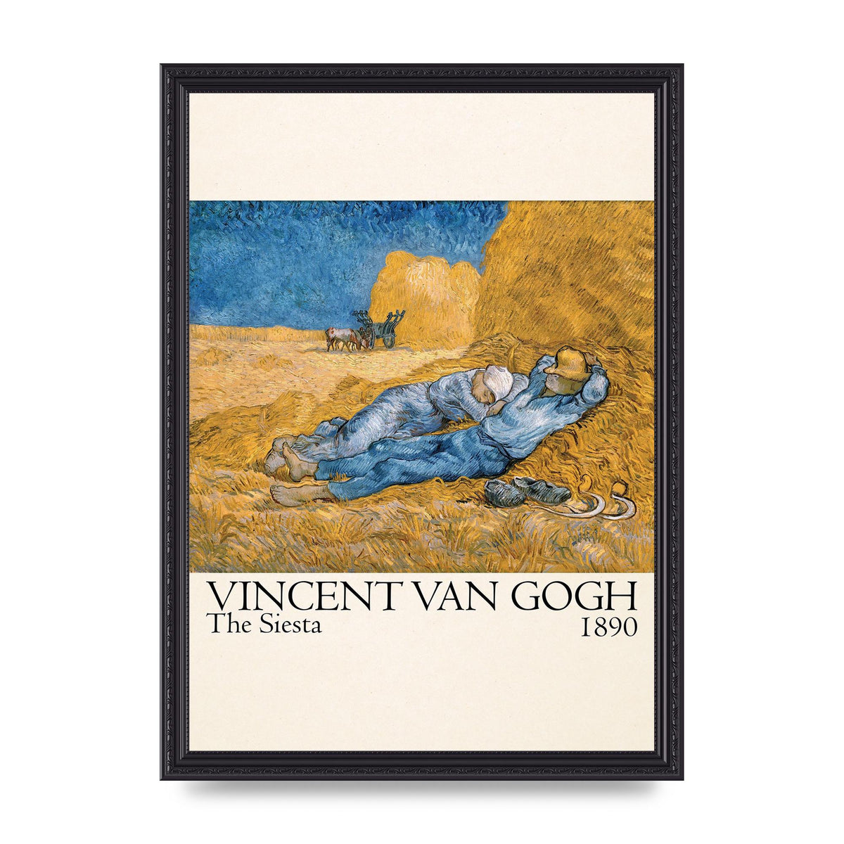 Vincent Van Gogh The Siesta 1890 Printed Poster - A3 framed