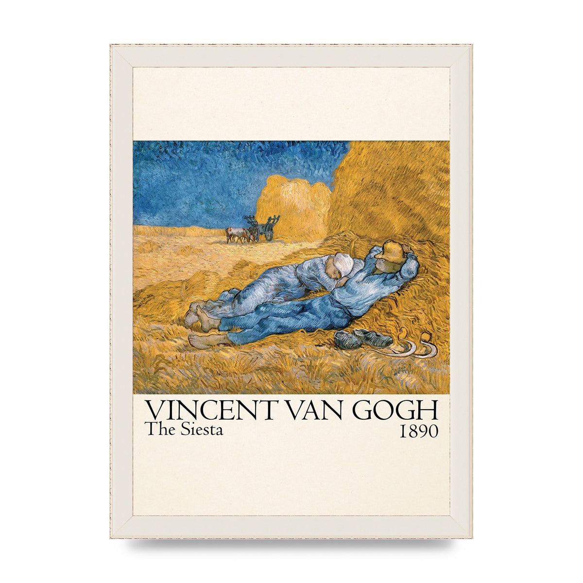 Vincent Van Gogh The Siesta 1890 Printed Poster - A4 framed