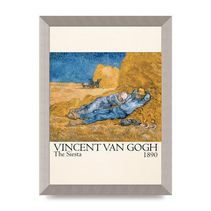 Vincent Van Gogh The Siesta 1890 Printed Poster - A4 framed