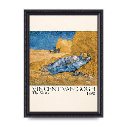 Vincent Van Gogh The Siesta 1890 Printed Poster - A4 framed