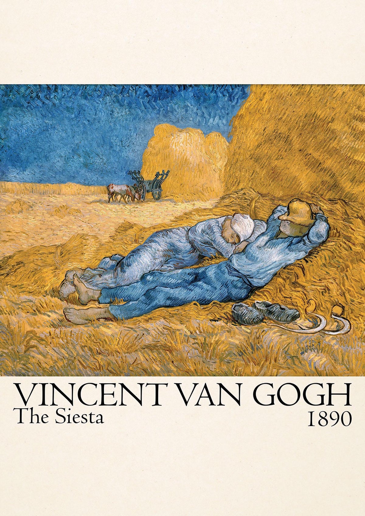 Vincent Van Gogh The Siesta 1890 Printed Poster - detail