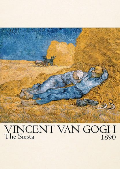 Vincent Van Gogh The Siesta 1890 Printed Poster - detail