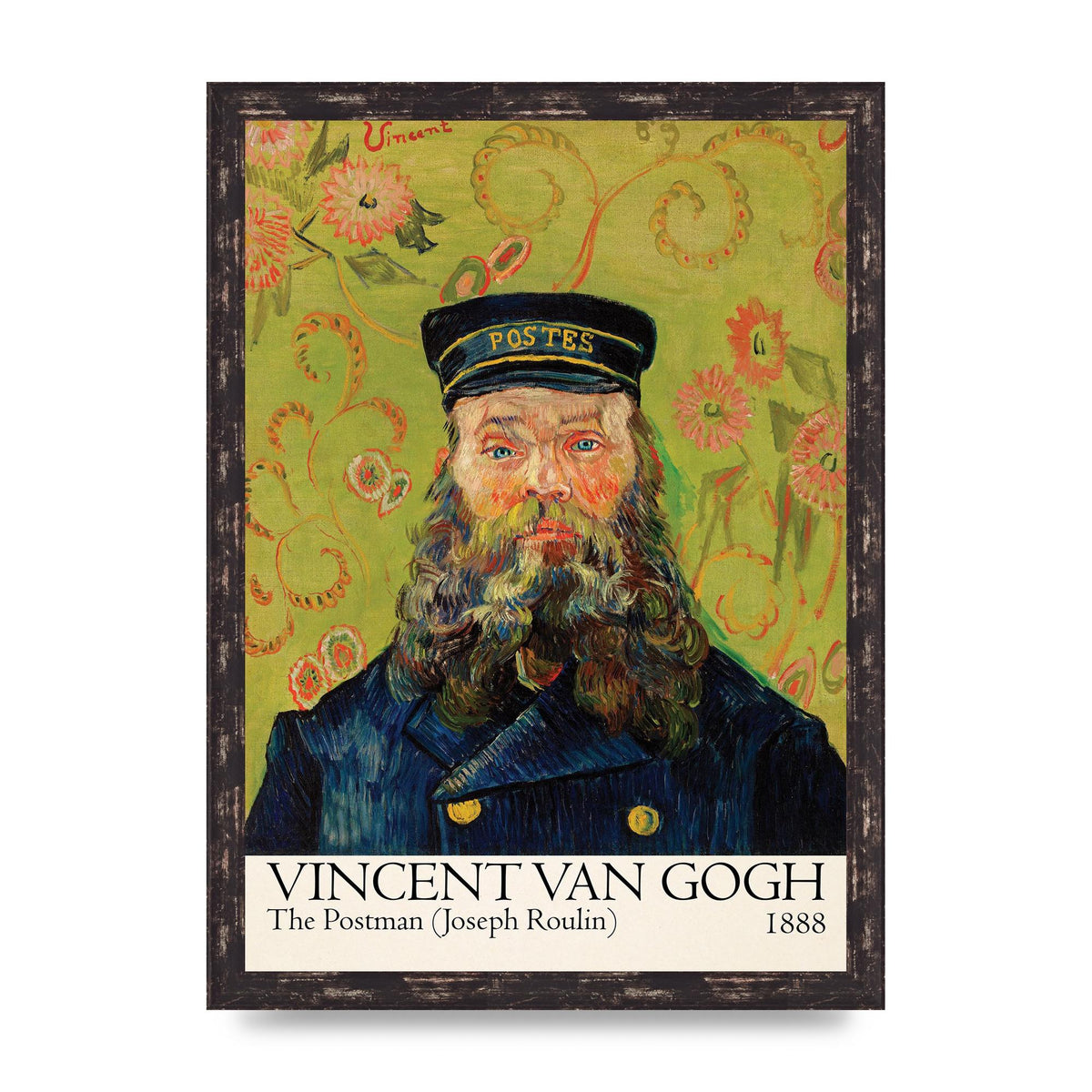 Vincent Van Gogh The Postman Joseph Roulin 1888 Wall Art - A3 framed