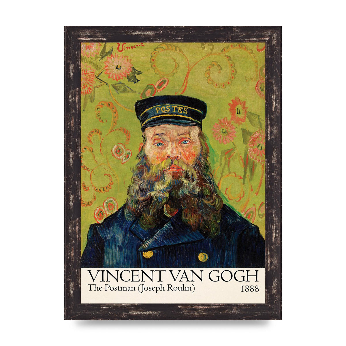 Vincent Van Gogh The Postman Joseph Roulin 1888 Wall Art - A4 framed