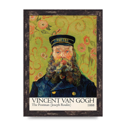 Vincent Van Gogh The Postman Joseph Roulin 1888 Wall Art - A4 framed