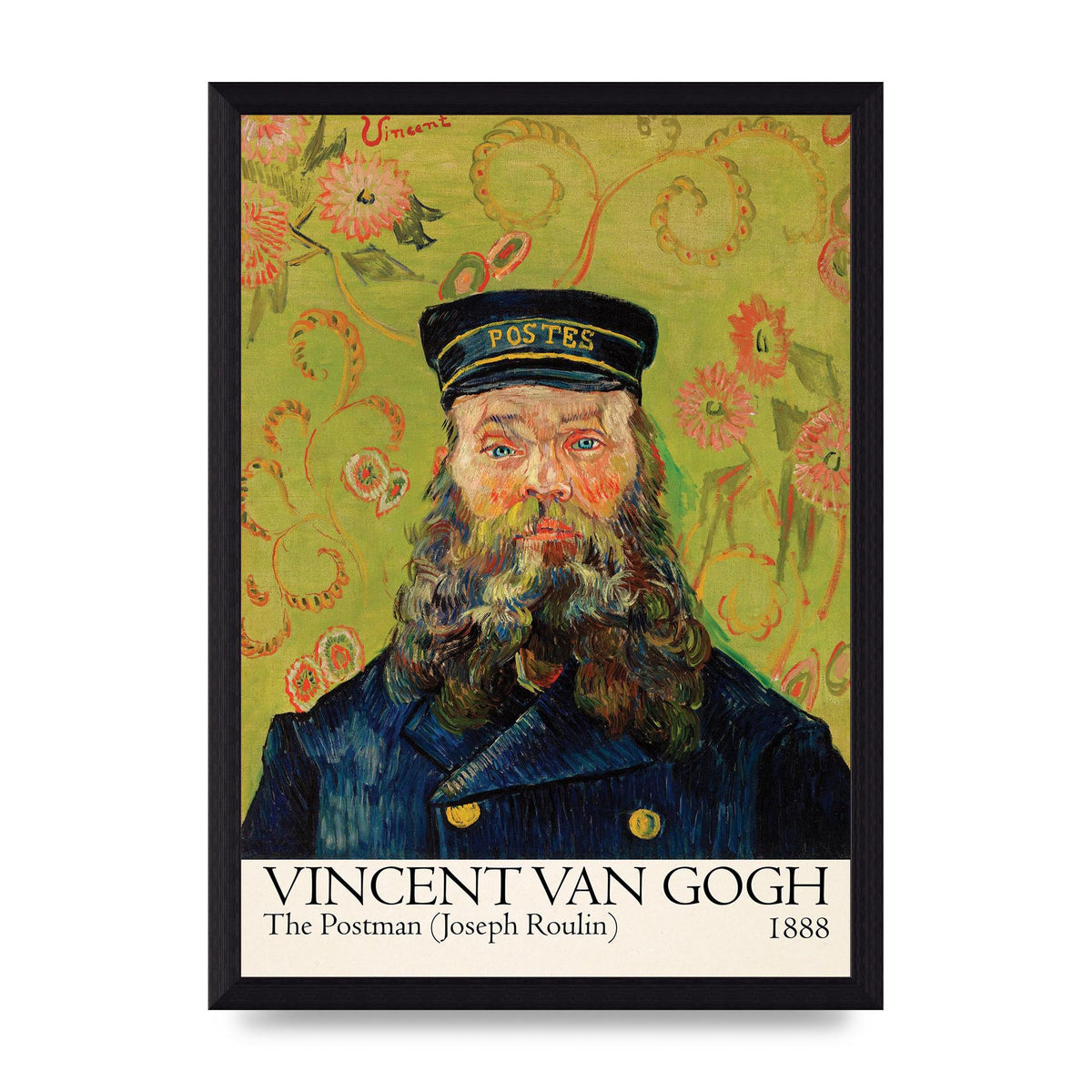 Vincent Van Gogh The Postman Joseph Roulin 1888 Wall Art - A4 framed