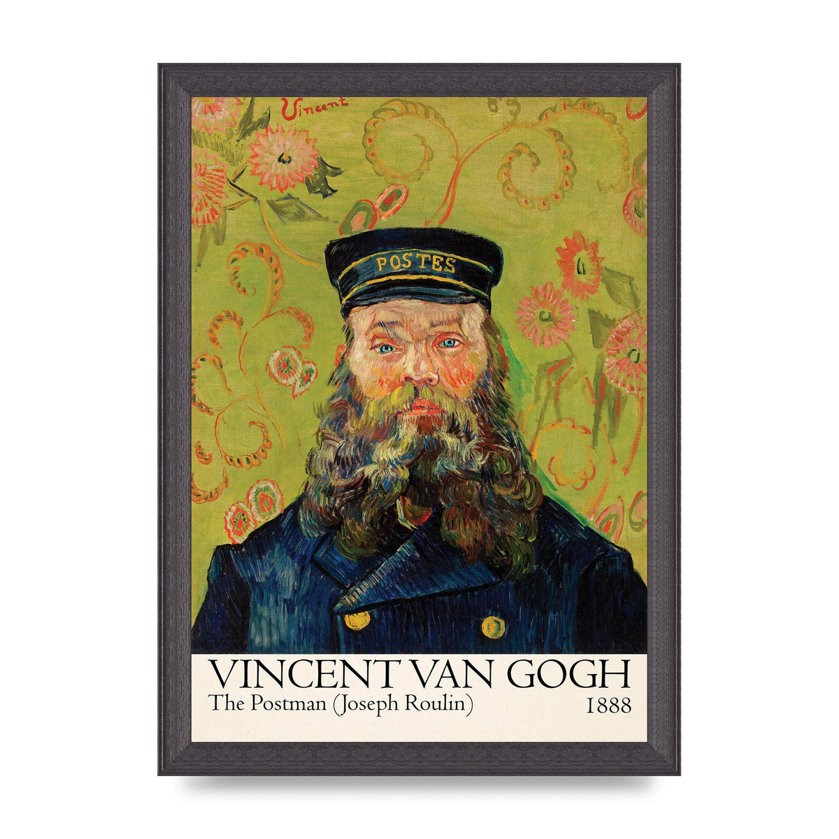 Vincent Van Gogh The Postman Joseph Roulin 1888 Wall Art - A4 framed