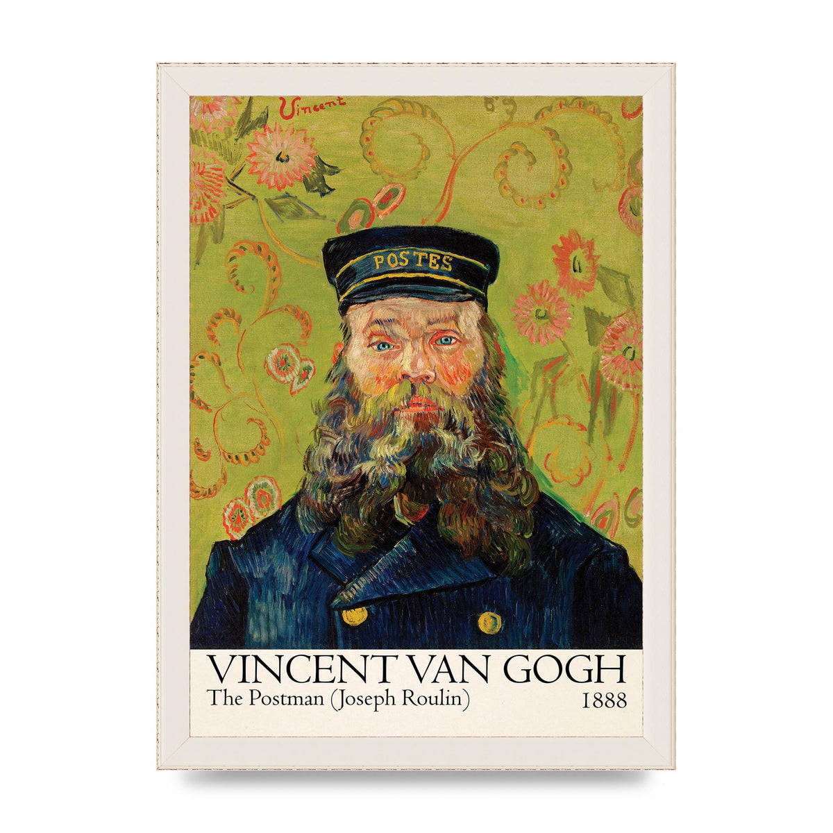 Vincent Van Gogh The Postman Joseph Roulin 1888 Wall Art - A4 framed