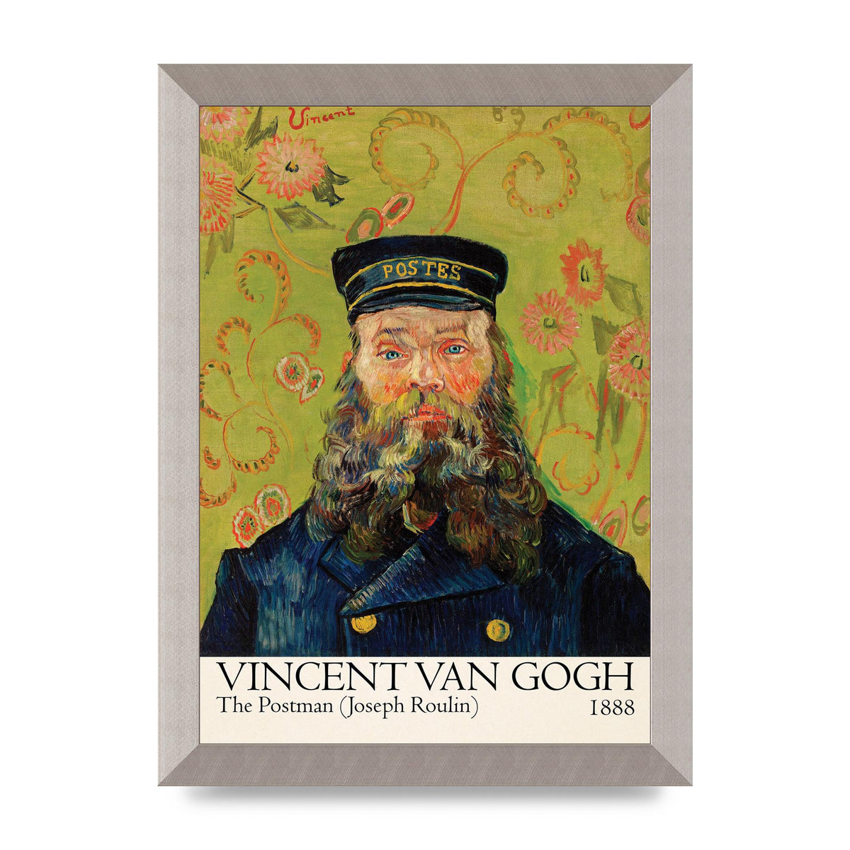 Vincent Van Gogh The Postman Joseph Roulin 1888 Wall Art - A4 framed