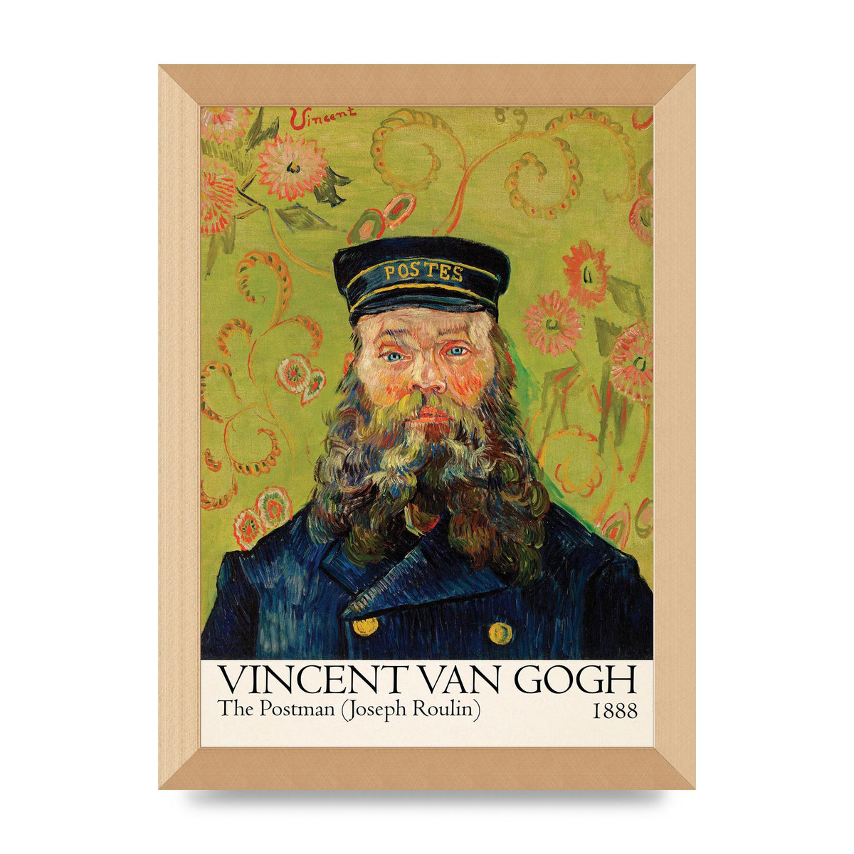 Vincent Van Gogh The Postman Joseph Roulin 1888 Wall Art - A4 framed