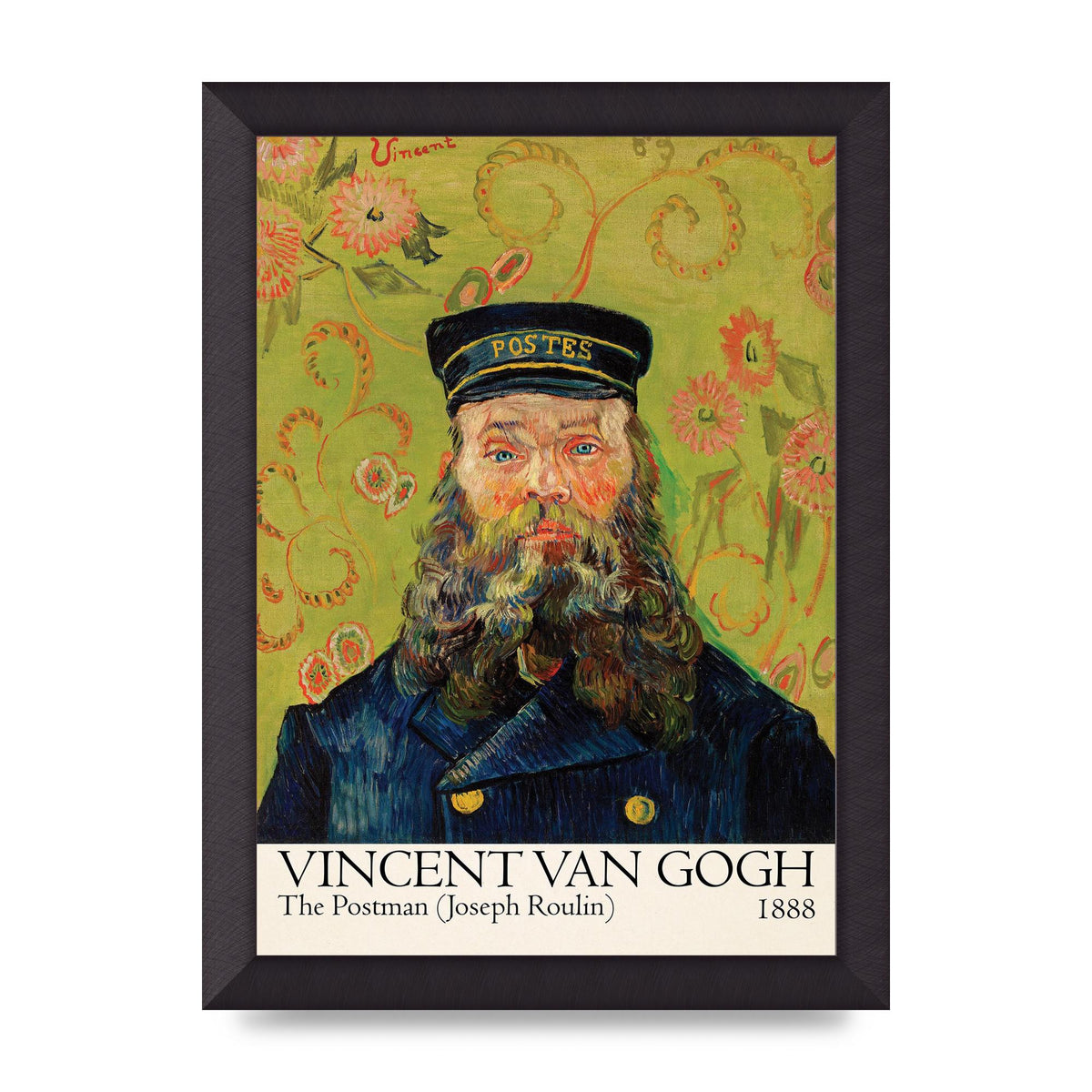Vincent Van Gogh The Postman Joseph Roulin 1888 Wall Art - A4 framed