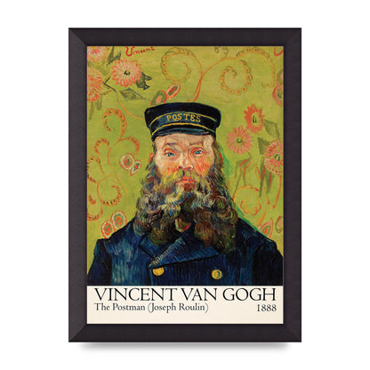 Vincent Van Gogh The Postman Joseph Roulin 1888 Wall Art - A4 framed