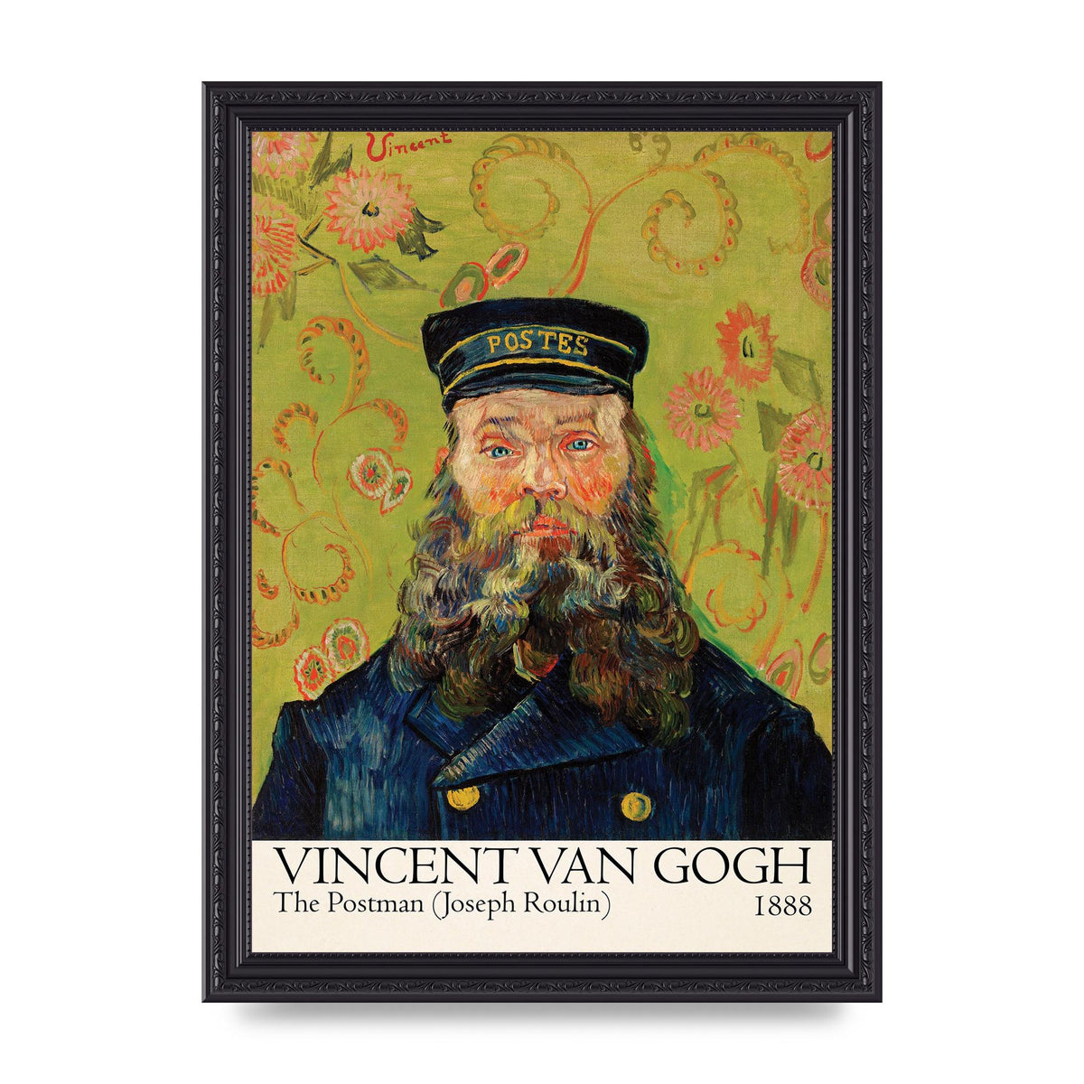 Vincent Van Gogh The Postman Joseph Roulin 1888 Wall Art - A4 framed