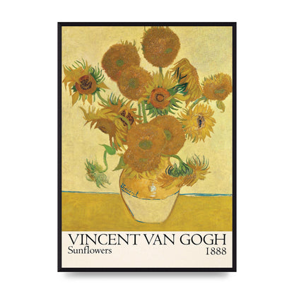 Vincent Van Gogh Sunflowers 1888 Printed Poster - A2 framed