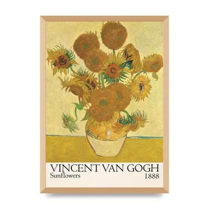 Vincent Van Gogh Sunflowers 1888 Printed Poster - A2 framed