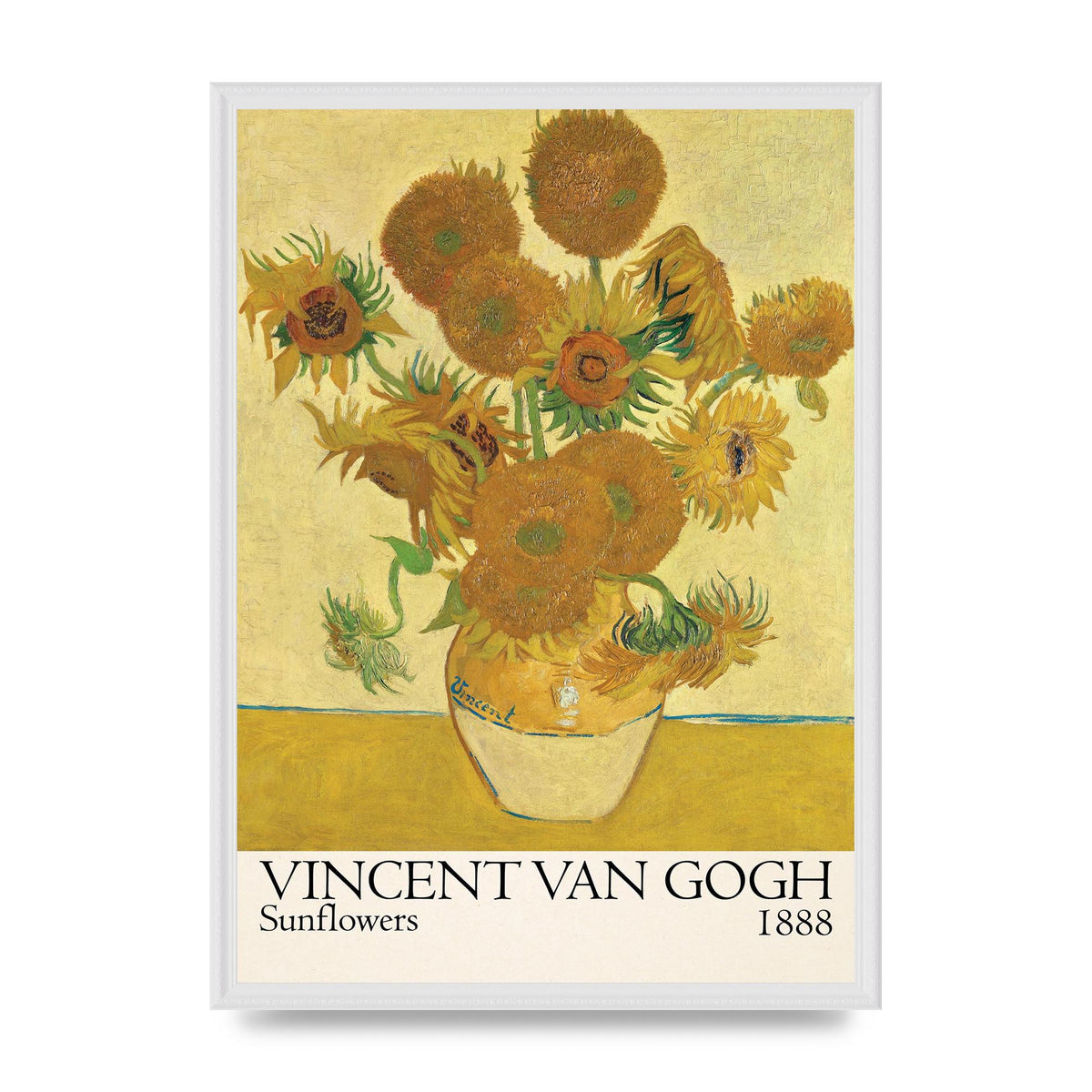 Vincent Van Gogh Sunflowers 1888 Printed Poster - A2 framed
