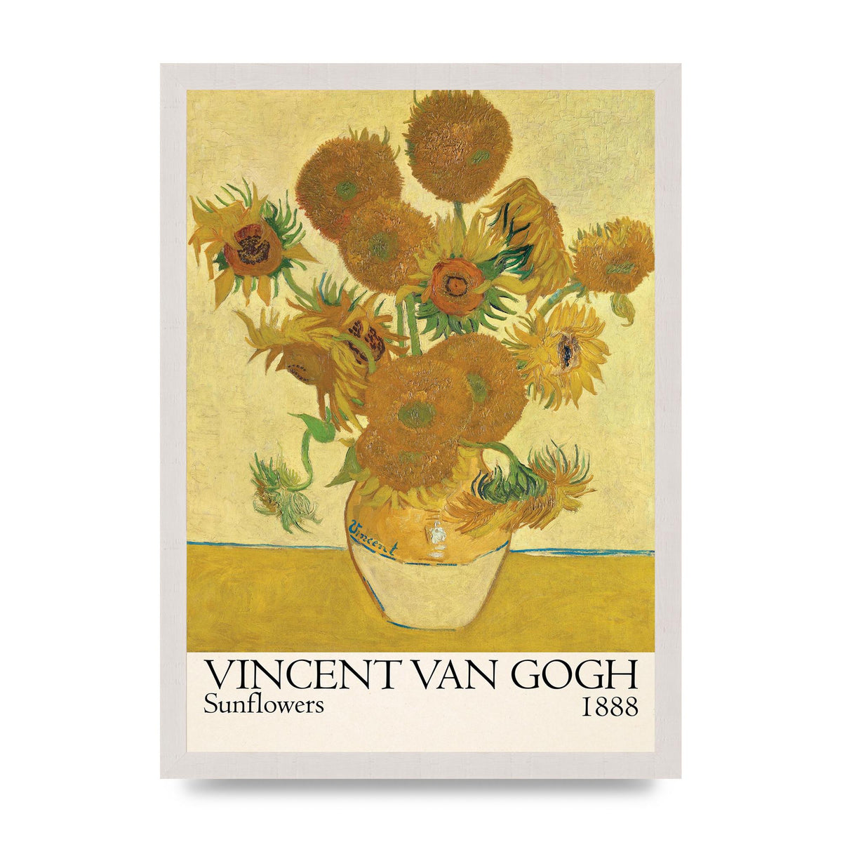 Vincent Van Gogh Sunflowers 1888 Printed Poster - A3 framed