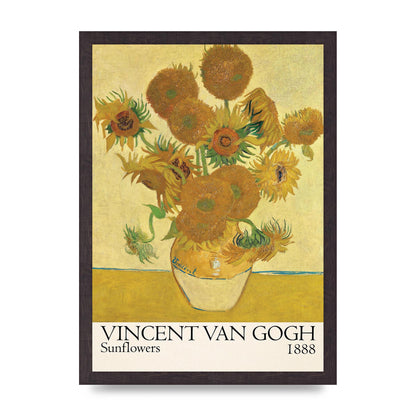 Vincent Van Gogh Sunflowers 1888 Printed Poster - A3 framed
