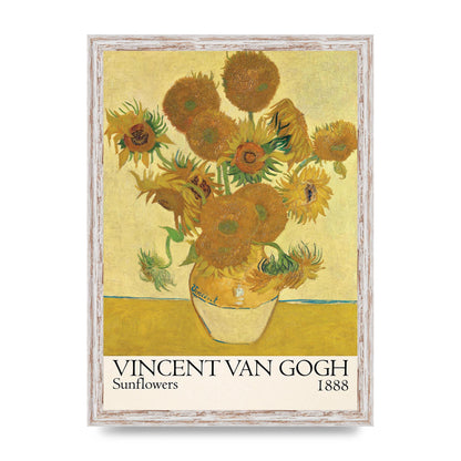 Vincent Van Gogh Sunflowers 1888 Printed Poster - A3 framed