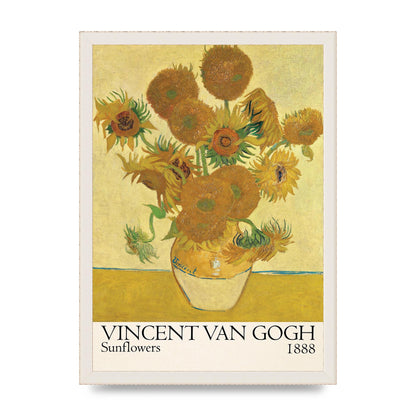 Vincent Van Gogh Sunflowers 1888 Printed Poster - A3 framed