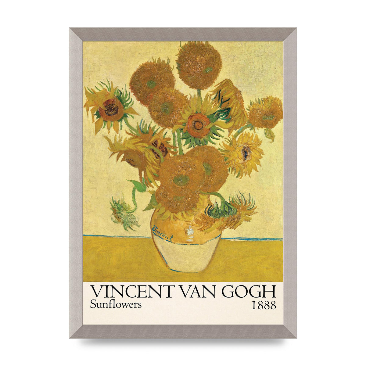 Vincent Van Gogh Sunflowers 1888 Printed Poster - A3 framed