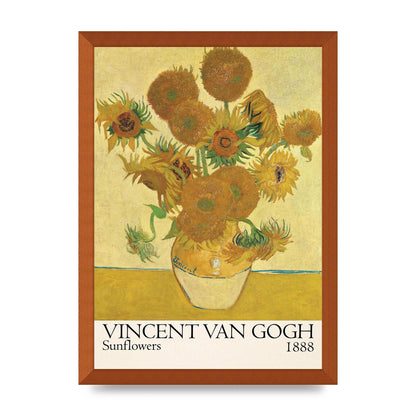 Vincent Van Gogh Sunflowers 1888 Printed Poster - A3 framed
