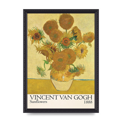 Vincent Van Gogh Sunflowers 1888 Printed Poster - A3 framed